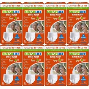 FreshLife Emici Külot Hasta Bezi Large - Büyük - L 240 Adet (8PK*30)