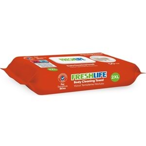 Freshlife Hasta Vücut Temizleme Islak Mendil Havlu 50 Yaprak XL (12 Li Set)