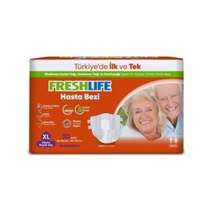 FreshLife Yetişkin Hasta Bezi Bel Bantlı XL - Ekstra Large - Extra Large 60 Adet (2PK*30)