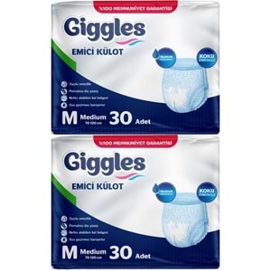 Giggles Hasta Bezi Yetişkin Emici Külot M-Orta Medium 60 Adet (2Pk*30)