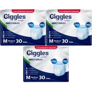 Giggles Hasta Bezi Yetişkin Emici Külot M-Orta Medium 90 Adet (3Pk*30)