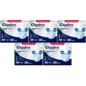 Giggles Hasta Bezi Yetişkin Emici Külot M-Orta Medium 150 Adet (5Pk*30)