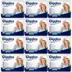 Giggles Hasta Bezi Yetişkin Bel Bantlı Tekstil Yüzey Ekstra Büyük (XL) 360 Adet (12PK*30)