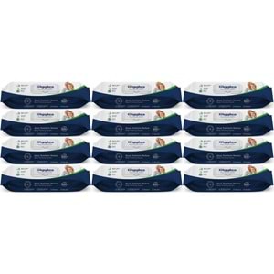 Giggles Yetişkin Vücut Temizleme Islak Mendil Havlu 600 Yaprak XL (Beyaz Sabun Kokulu) (12PK*50)