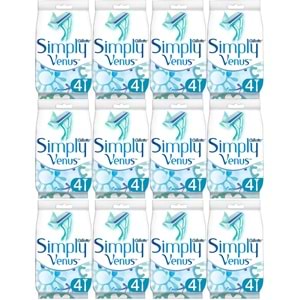 Gillette Simply Venus 2 Kullan At Kadın Tıraş Bıçağı 48 Li Set (12PK*4)