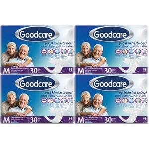 Goodcare Hasta Bezi Yetişkin Bel Bantlı Tekstil Yüzey M Medium - Orta 120 Adet (4PK*30)