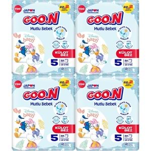 Goon Mutlu Bebek Külot Bebek Bezi Beden:5 (12-17Kg) Junior 96 Adet Jumbo Aylık Pk