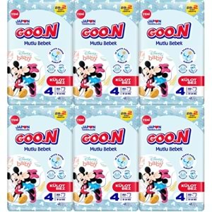 Goon Mutlu Bebek Külot Bebek Bezi Beden:4 (9-14KG) Maxi 180 Adet Jumbo Ekstra Pk