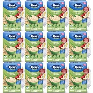 Hero Baby Kaşık Maması 200GR Gece Sütlü Elmalı 8 Tahıllı + Islak Mendil Hediye (12 Li Set)