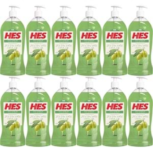 HES Sıvı Sabun 750ML Zeyin Yağlı (Pompalı) (12 Li Set)