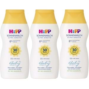 Hipp Babysanft Bebek Güneş Sütü 200Ml (30 Faktör) (3 Lü Set)