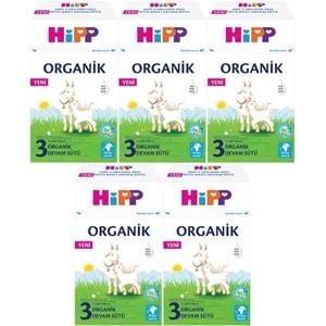 Hipp Organik Keçi Sütü Bazlı Devam Sütü 400GR No:3 (12.Aydan İtibaren) (5 Li Set)