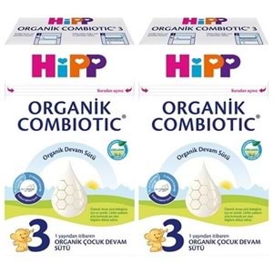 Hipp Organik Combiotic Devam Sütü 600GR No:3 (1 Yaşından İtibaren) (2 Li Set)