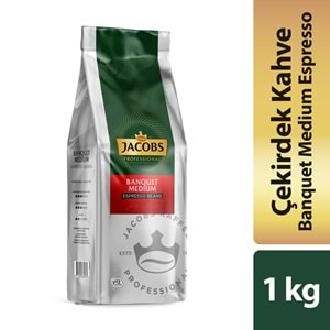 Jacobs Banquet Medium Çekirdek Kahve 1KG (Espresso Beans) (12 Li Set)