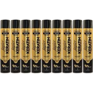 Jagler Saç Spreyi 400ML Keratinli Keratin Strong Hold - Minarelli - Ekstra Sert (9 Lu Set)