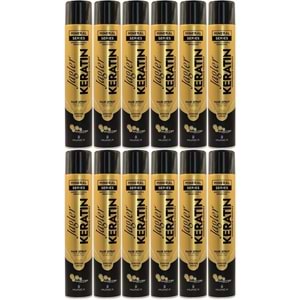 Jagler Saç Spreyi 400ML Keratinli Keratin Strong Hold - Minarelli - Ekstra Sert (12 Li Set)