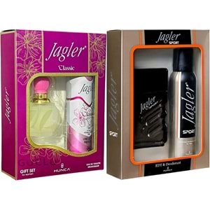 Jagler Parfüm Seti (Karma Set) Kadın 60ML Classic + Deodorant / Erkek 90ML Sport + Deodorant