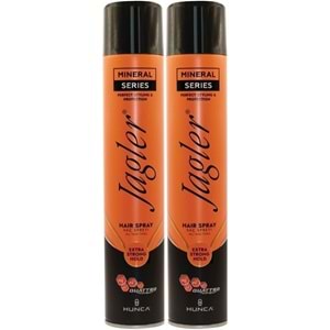Jagler Saç Spreyi 400ML Extra Strong Hold - Ekstra Güçlü Tutuş (Turuncu) (2 Li Set)