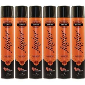Jagler Saç Spreyi 400ML Extra Strong Hold - Ekstra Güçlü Tutuş (Turuncu) (6 Lı Set)