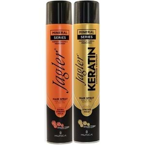 Jagler Saç Spreyi 400ML Extra Strong Hold Ekstra Güçlü Tutuş & Minarelli Ekstra Sert (Karma 2Li Set)