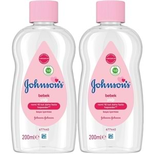 Johnsons Baby Bebek Yağı 200ML Nemlendirici (Pembe) (2 Li Set)