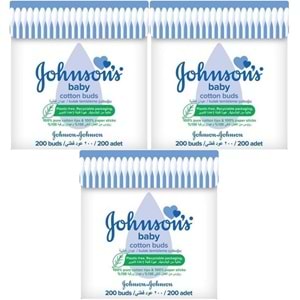 Johnsons Baby Kulak Temizleme Çubuğu 200 Adet (3 Lü Set)