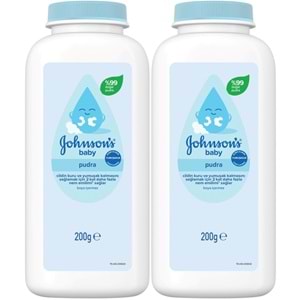 Johnsons Baby Bebek Pudrası 200GR Klasik (%99 Doğal) (2 Li Set)