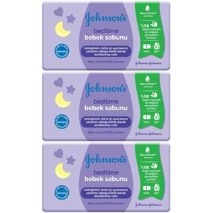 Johnsons Baby Bedtime Natural Bebek Sabunu 90GR (3 Lü Set)