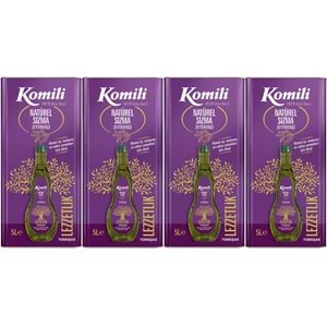 Komili Zeytinyağı 20LT Natural Ege Sızması (Teneke) (4PK*5LT)