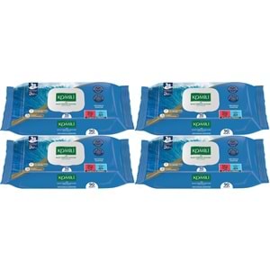 Komili Islak Havlu Mendil 90 Yaprak Okyanus Esintisi (4 Lü Set) Pratik Kapaklı (360 Yaprak)