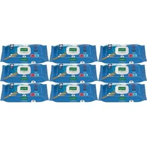 Komili Islak Havlu Mendil 90 Yaprak Okyanus Esintisi (9 Lu Set) Pratik Kapaklı (810 Yaprak)