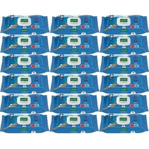 Komili Islak Havlu Mendil 90 Yaprak Okyanus Esintisi (18 Li Set) Pratik Kapaklı (1080 Yaprak)