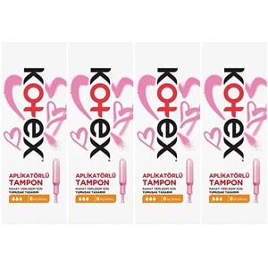 Kotex Aplikatörlü Tampon Normal 32 Li Set (4PK*8)