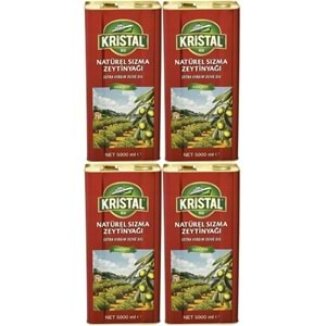 Kristal Zeytinyağı 20LT Natürel Sızma Soğuk Sıkım (Teneke) (4PK*5LT)