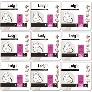 Ladyfit Pamuk Ped Uzun 9 Lu Set (İç Adet 63) (9PK*7)