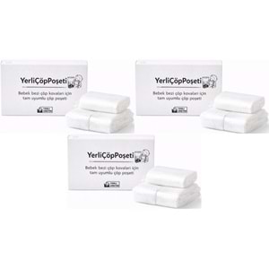 Mandaş Tommee Tippee Twist & Click Çöp Poşeti Tam Uyumlu Yerli (3 Lü Yedek Set) KOVASIZ (3 Lü Set)