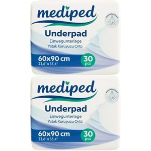 Mediped Hasta Alt Açma Yatak Koruyucu Örtü 60*90CM Klasik 60 Adet (2PK*30)