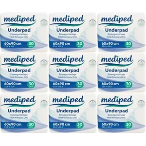 Mediped Hasta Alt Açma Yatak Koruyucu Örtü 60*90CM Klasik 270 Adet (9PK*30)
