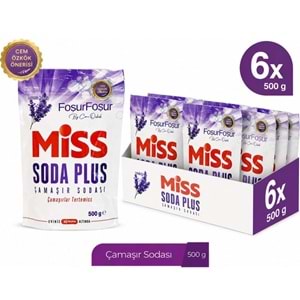 Miss Soda Plus Çamaşır Sodası 500 GR Lavanta (6 Lı Set) Toplam 3000 GR