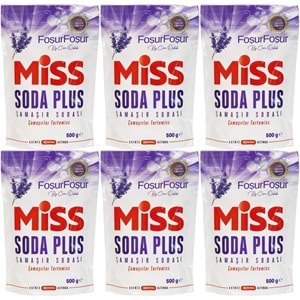 Miss Soda Plus Çamaşır Sodası 500 GR Lavanta (6 Lı Set) Toplam 3000 GR