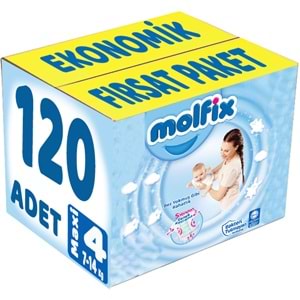 Molfix Bebek Bezi 4 Beden 7-14 KG Maxi 124 Adet Ekonomik Fırsat Pk