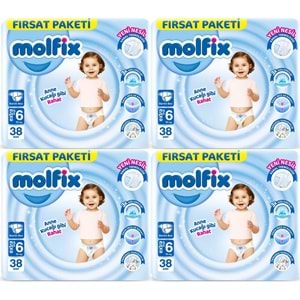 Molfix Bebek Bezi Beden:6 (15+KG) Extra Large 152 Adet Avantaj Fırsat Pk