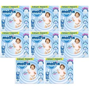Molfix Bebek Bezi Beden:6 (15+KG) Extra Large 304 Adet Dev Ekonomik Fırsat Pk