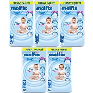 Molfix Bebek Bezi Beden:4 (7-14KG) Maxi 310 Adet Mega Fırsat Pk