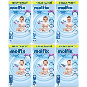 Molfix Bebek Bezi Beden:4 (7-14KG) Maxi 372 Adet Ekstra Fırsat Pk