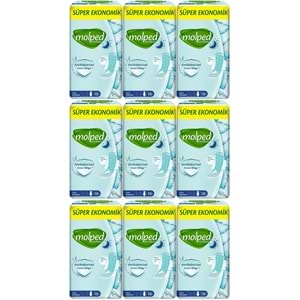 Molped Antibakteriyel Hijyenik Ped Gece 162 Adet Süper Ekonomik Pk (9PK*18)