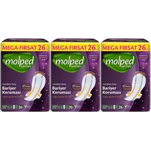 Molped Süper Night Hijyenik Ped Süper Gece 78 Adet Mega Fırsat Pk