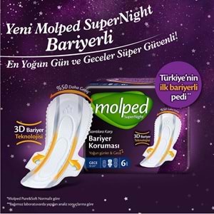 Molped Süper Night Hijyenik Ped Süper Gece 130 Adet Mega Fırsat Pk
