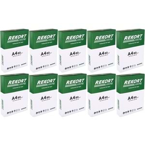 Mopak Rekort A4 80GR/M2 Fotokopi Kağıdı 5000 Adet (10PK*500)