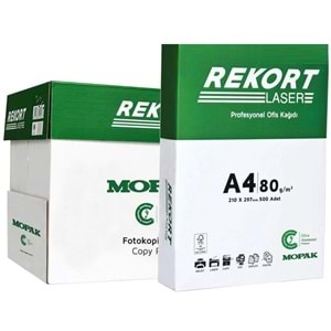 Mopak Rekort A4 80GR/M2 Fotokopi Kağıdı 17500 Adet (35PK*500)